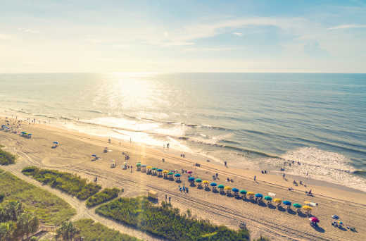Blick auf die Küstenstadt bei einem Myrtle Beach Urlaub in South Carolina mit Tourlane