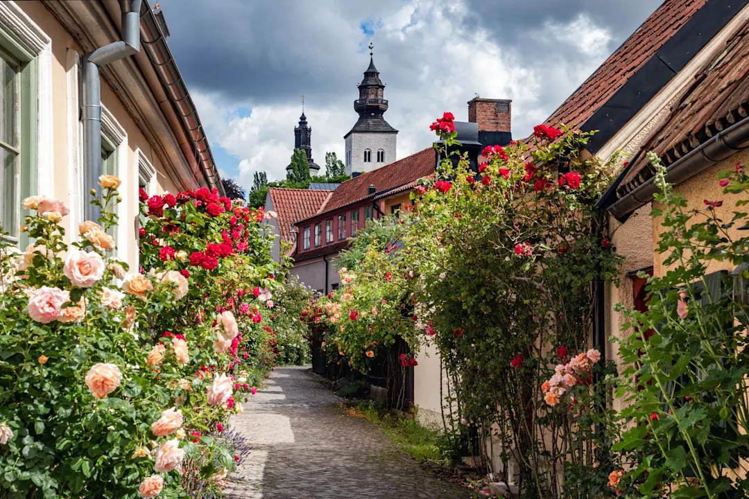 Visby, Provinz Gotland, Schweden, Architektur, Außenaufnahme von Gebäuden Visby, Provinz Gotland, Schweden, Architektur, Außenaufnahme von Gebäuden