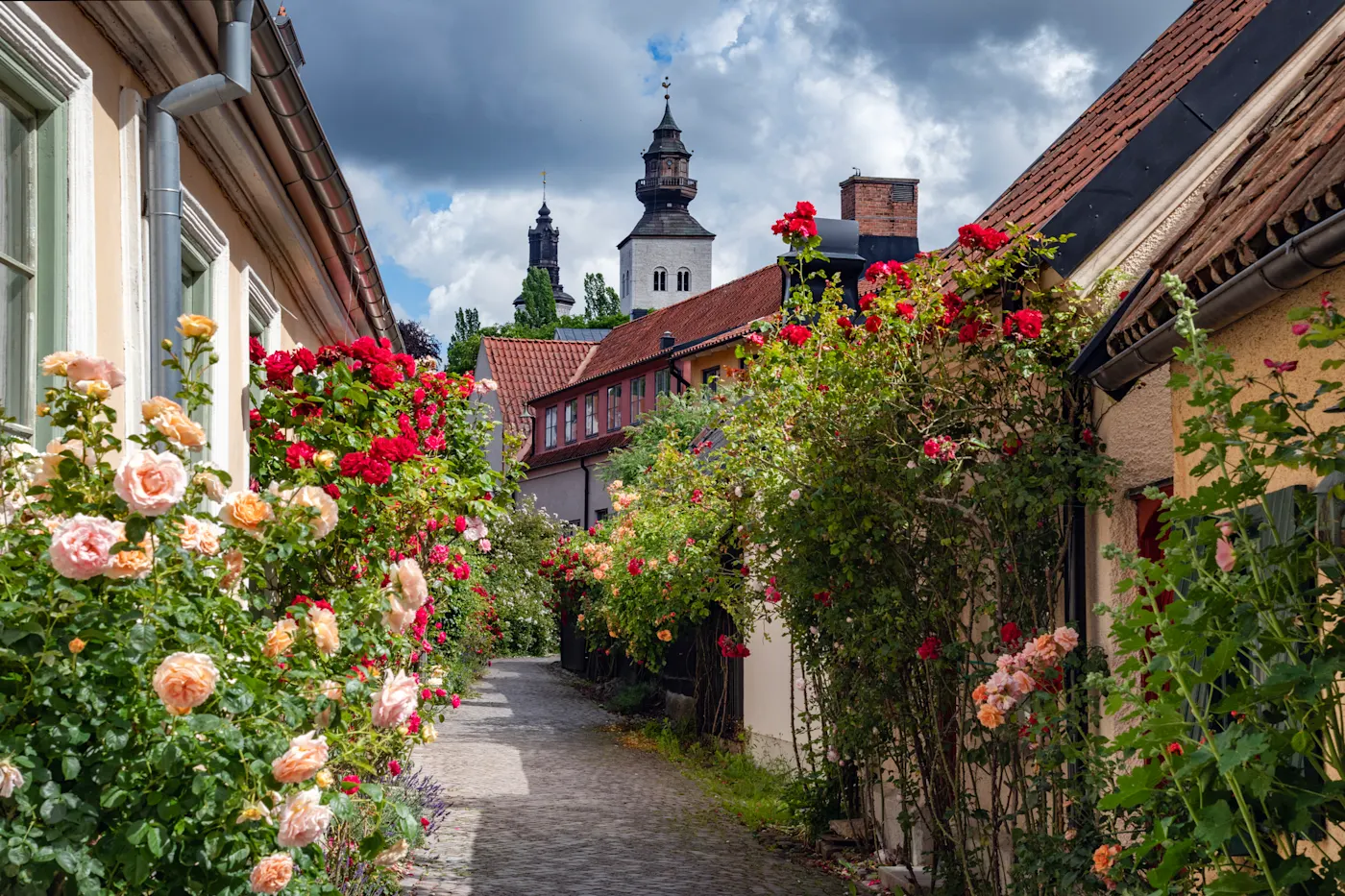 Visby, Provinz Gotland, Schweden, Architektur, Außenaufnahme von Gebäuden Visby, Provinz Gotland, Schweden, Architektur, Außenaufnahme von Gebäuden