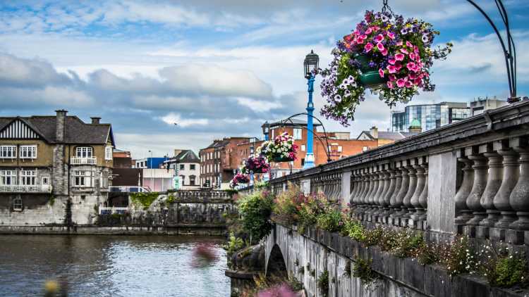 Blick auf Limerick, Irland