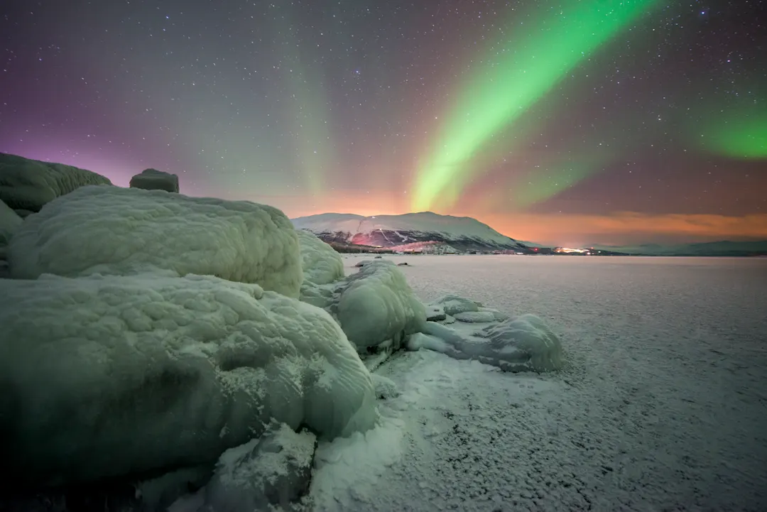 Abisko-Nationalpark, Nordlicht, Schweden, Dramatischer Himmel, Eis Abisko-Nationalpark, Nordlicht, Schweden, Dramatischer Himmel, Eis
