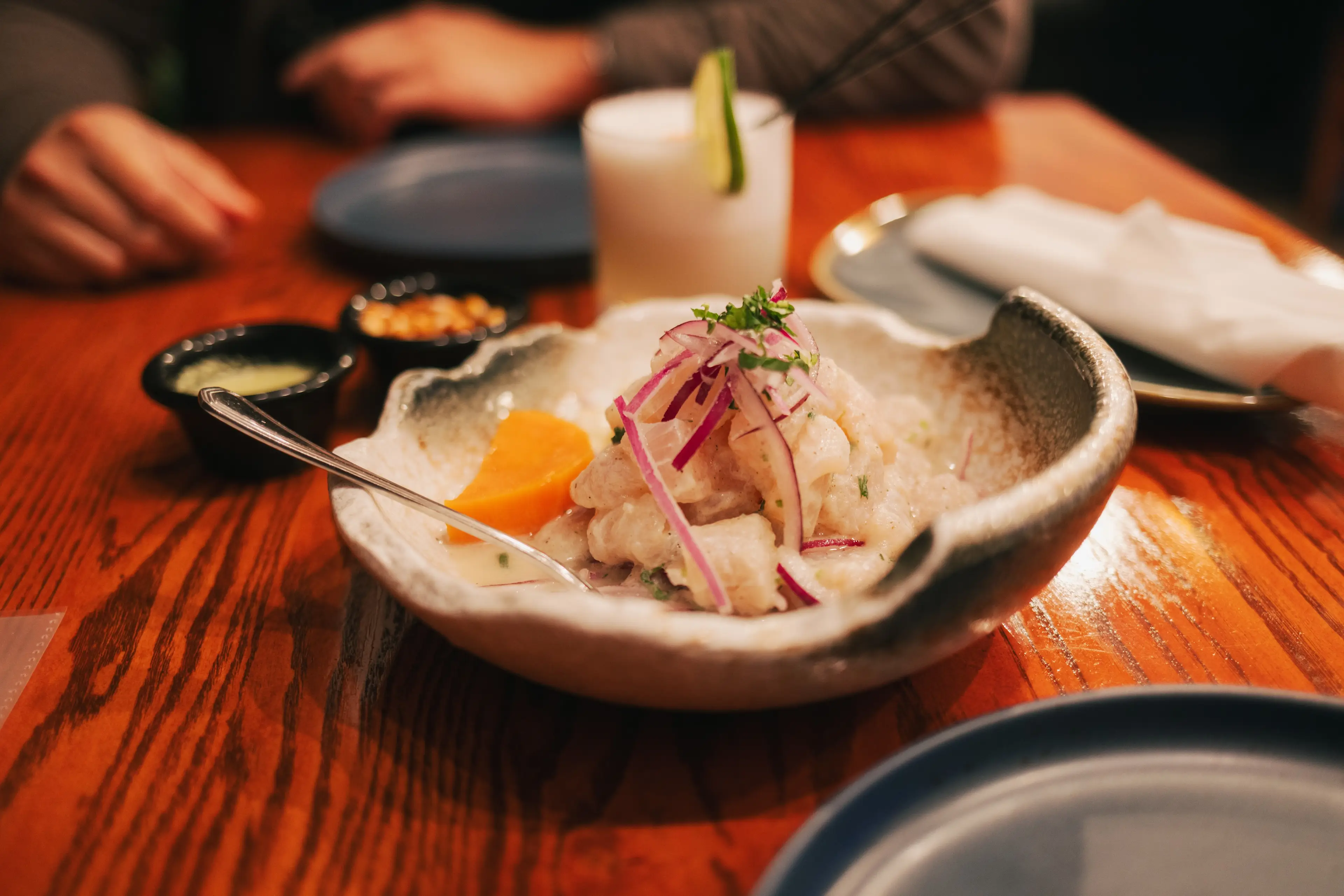 Peruanisches Essen Ceviche