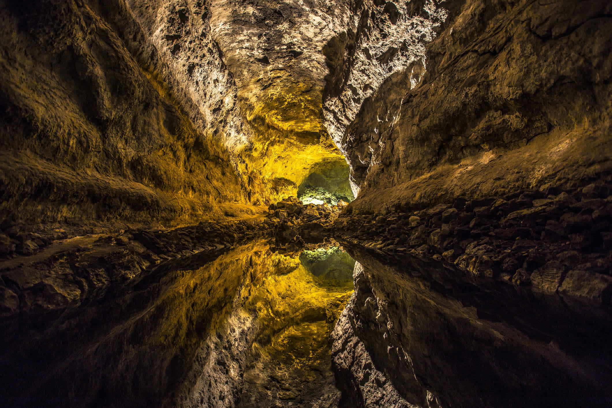 Aufnahme der Cueva de los Verdes auf Lanzerote