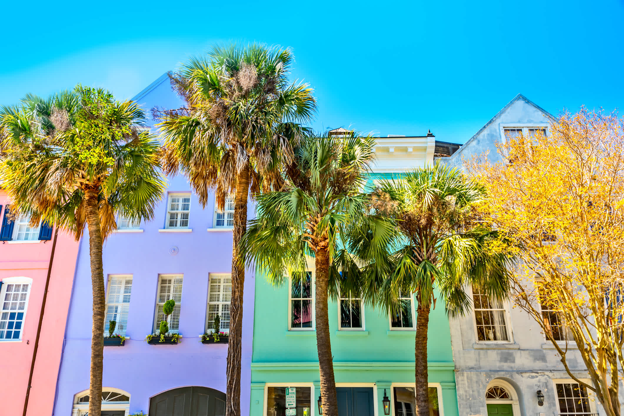 Maisons colorées à Charleston