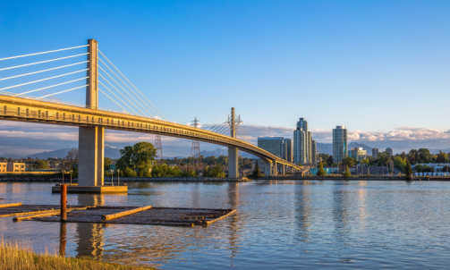 Canada Richmond Pont vanaf Richmond bij Vancouver