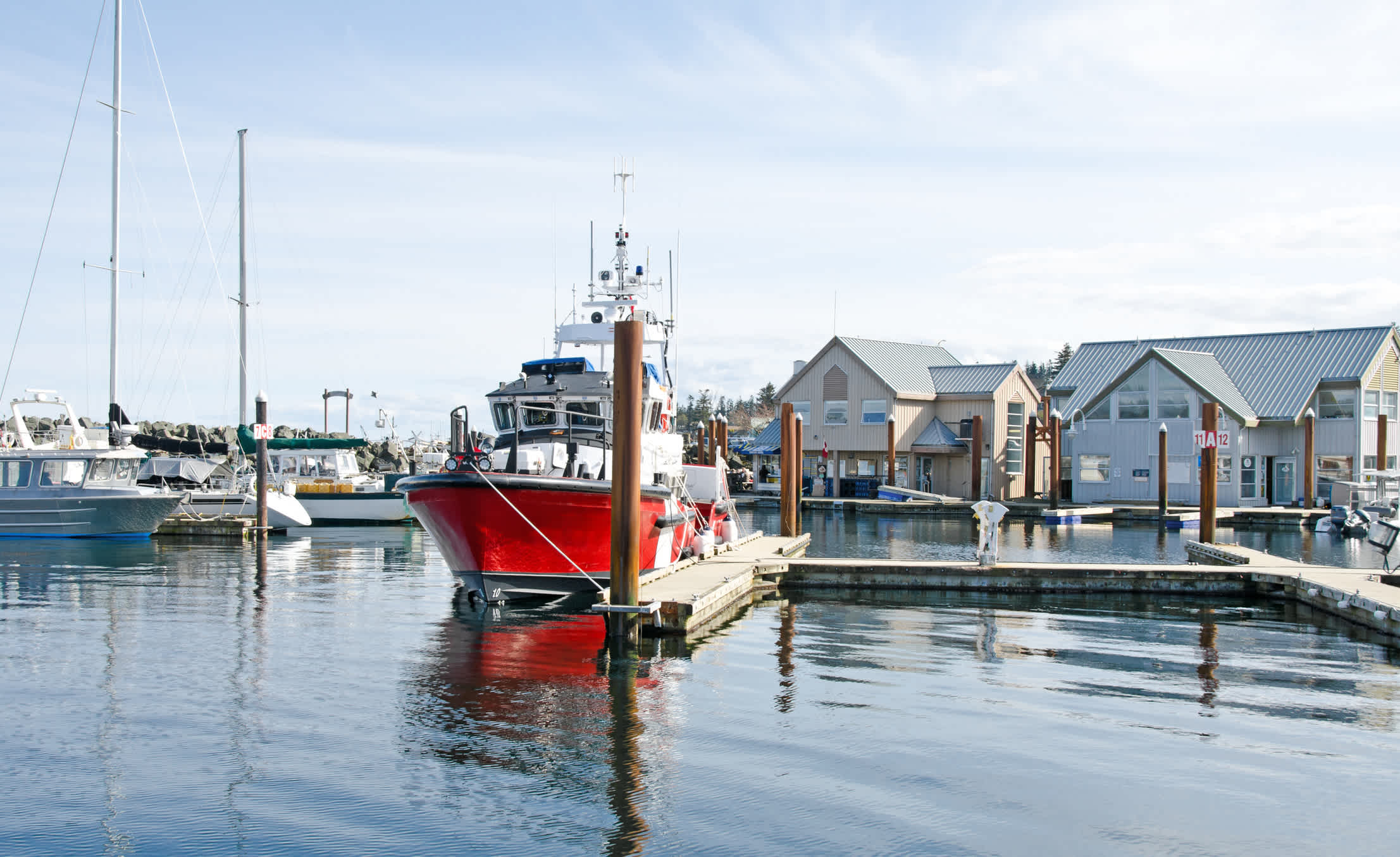 Der kleine Fischerhafen von Campbell River in British Colombia, Kanada