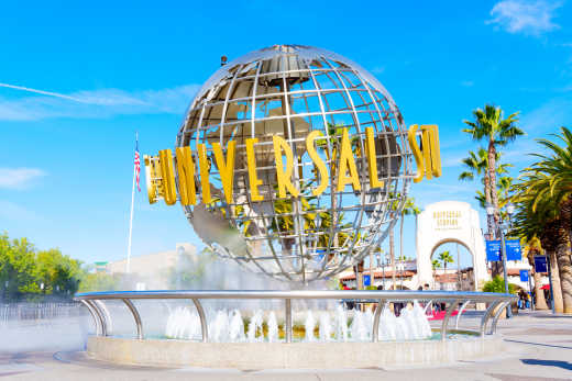 Ikonischer Universal Studios Hollywood Globe