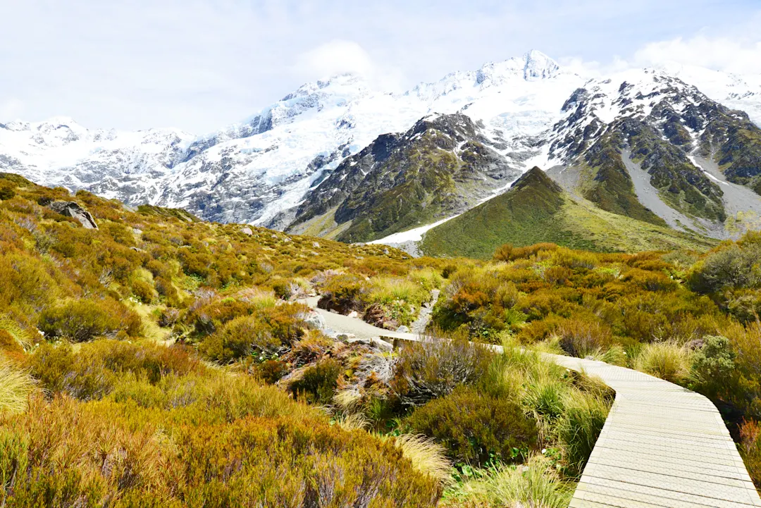 Neuseeland, Südinsel, Aoraki-Mt Cook National Park Schöne Landschaft im Mount Cook National Park, Südinsel, Neuseeland