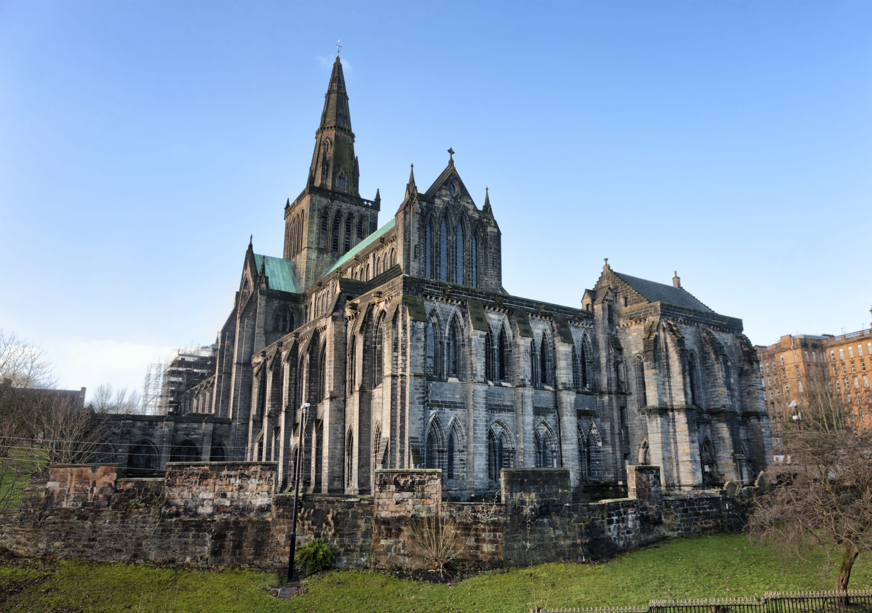 Vue sur la cathédrale de Glasgow en Écosse
