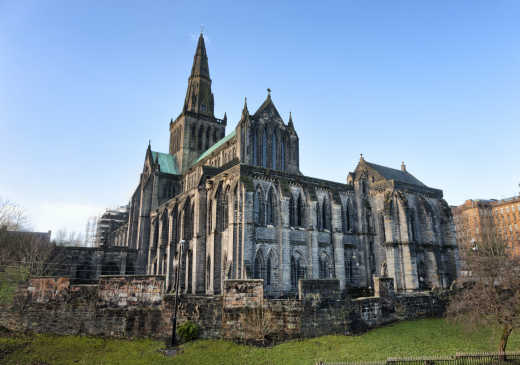 View of the Glasgow Cathedral in Scotland