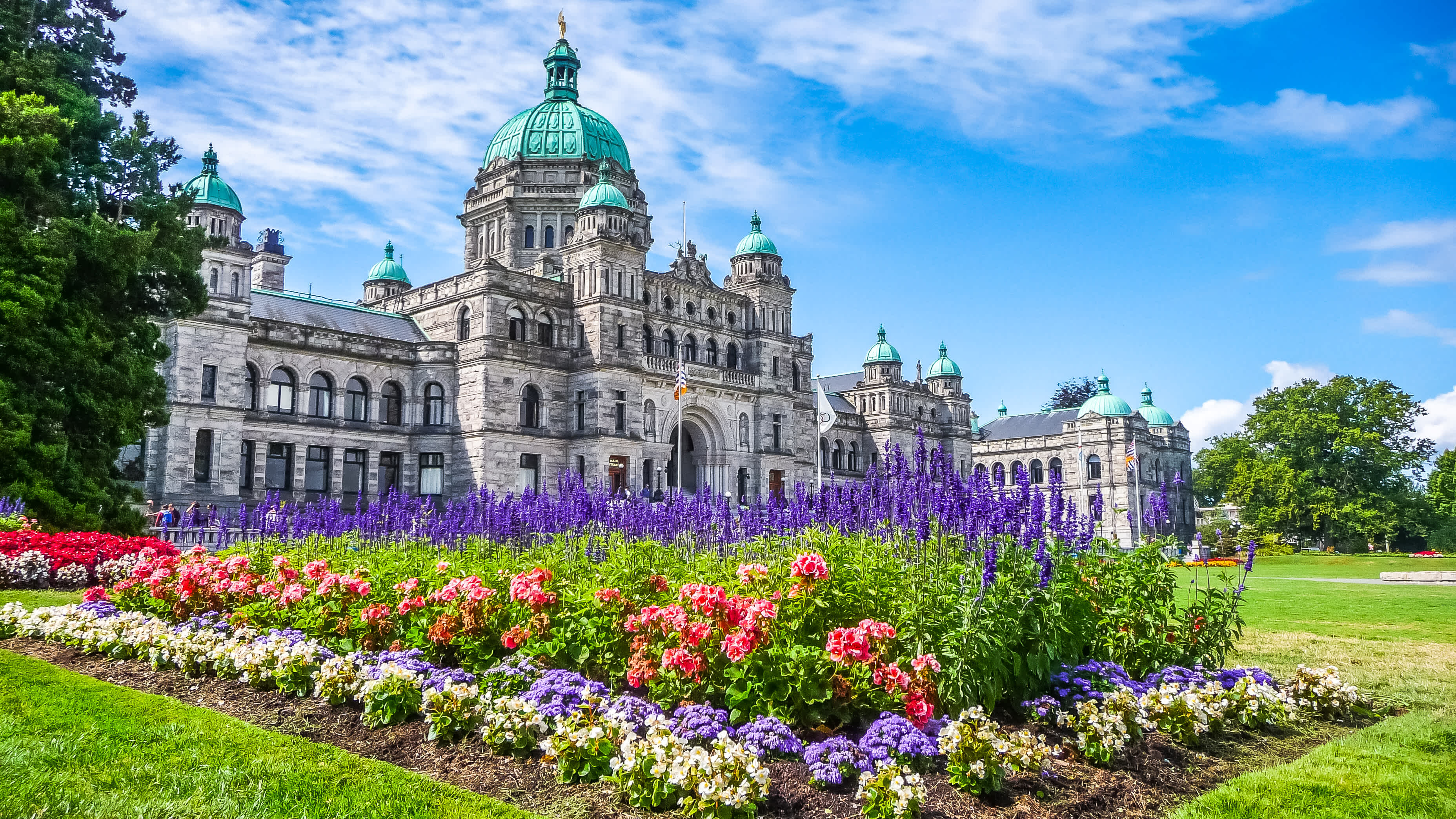 Blick auf das Parlamentsgebäude im Victoria, Vancouver Island, British Columbia, Kanada