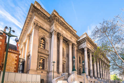 Old Parliament House building in Adelaide, South Australia, viewed from North Terrace.
