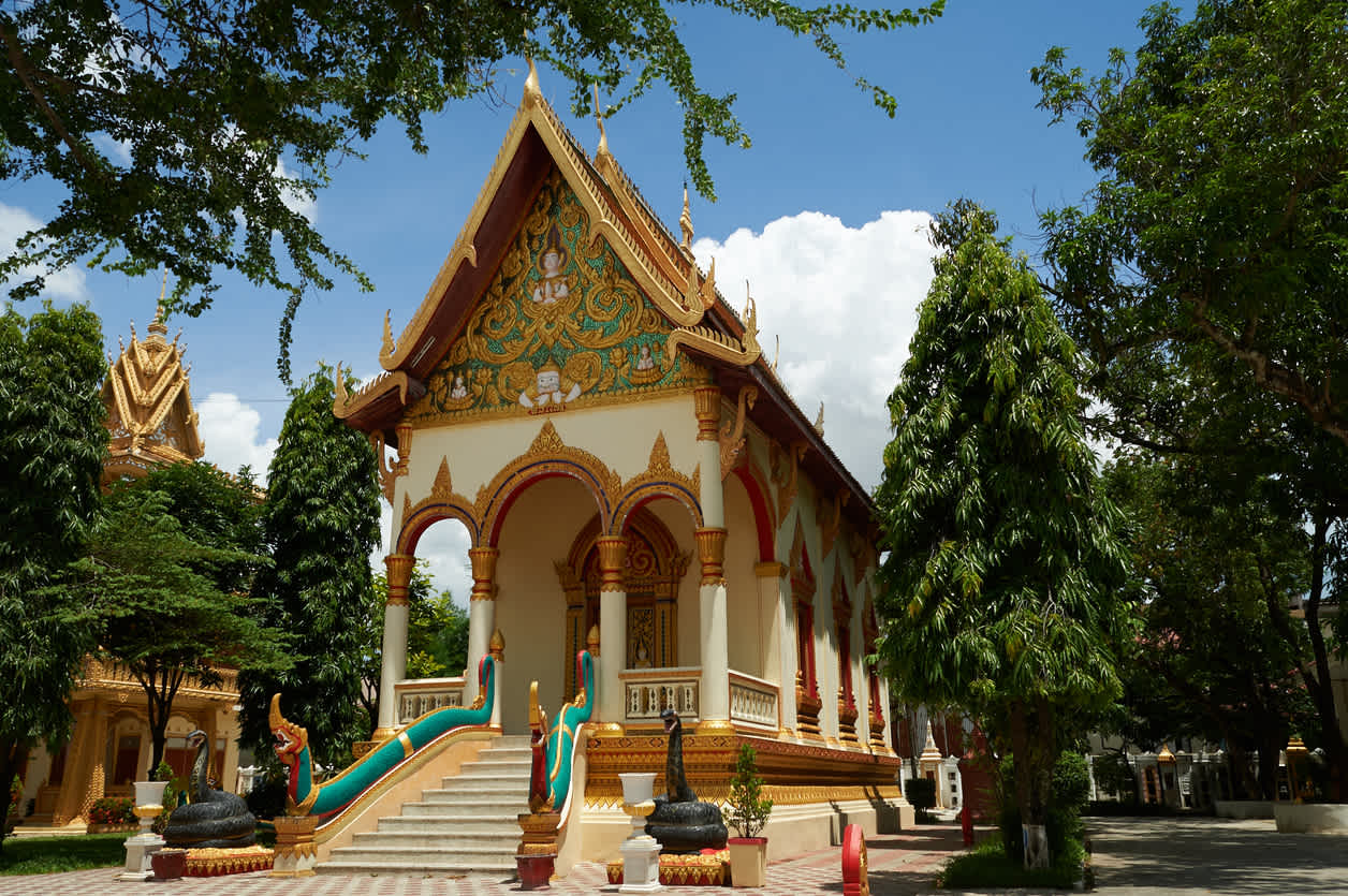Ein Tempel in savannakhet laos