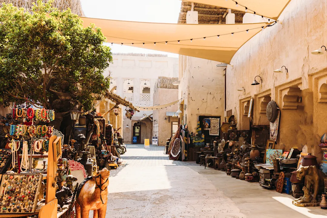 Historisches Viertel und lokale Stände, in old town of Dubai