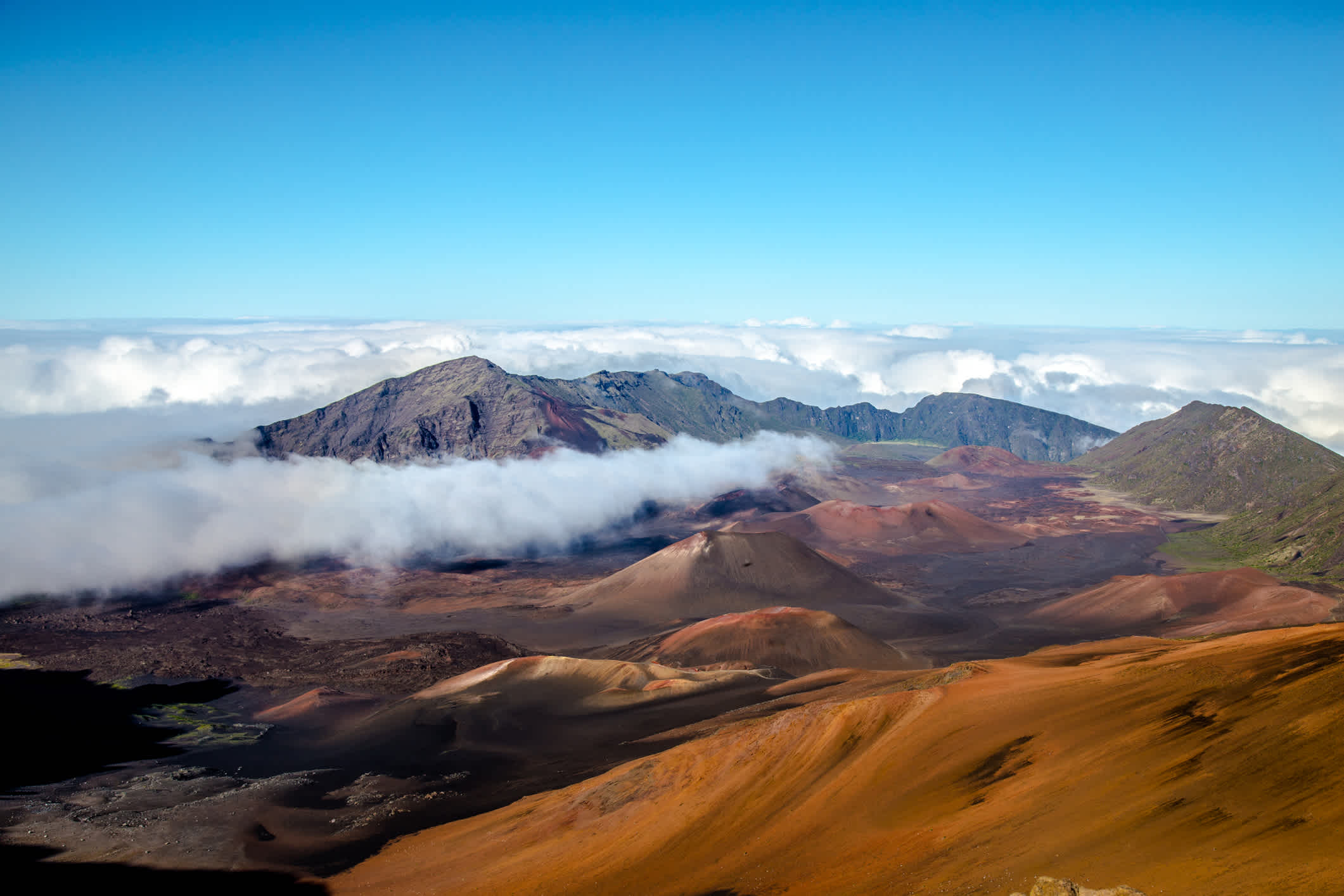 Blick auf den Vulkan Haleakala auf der Insel Maui, Hawaii. 