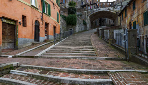 Treppe in der Via dell'Acquedotto, Perugia