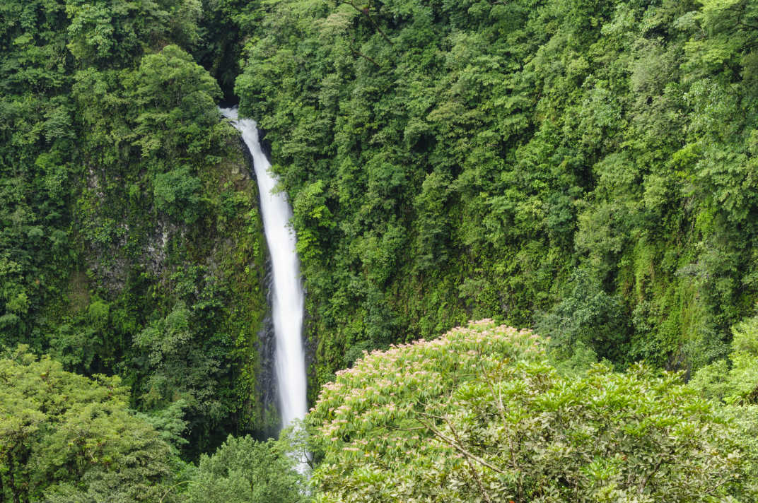 Admirez les cascades naturelles pendant votre séjour à La Fortuna (Costa Rica).