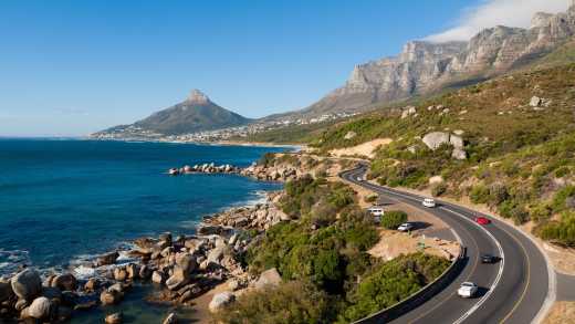 Die Garden Route entlang der Küste nahe Kapstadt