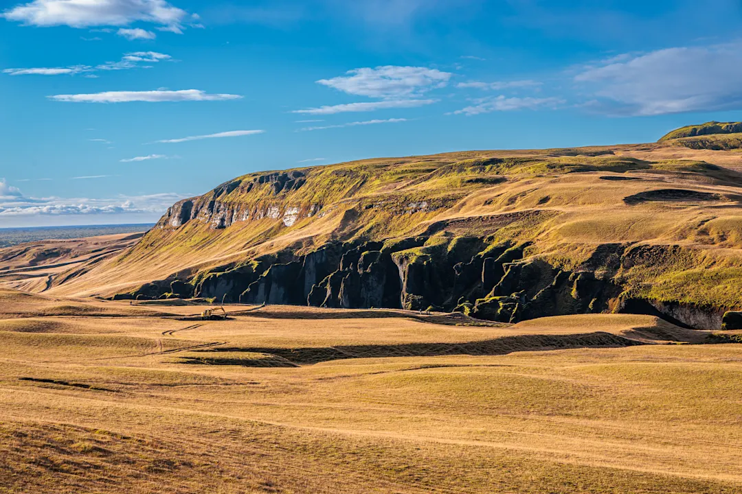 Landschaft um Kirkjubaejarklaustur im Süden Islands.

