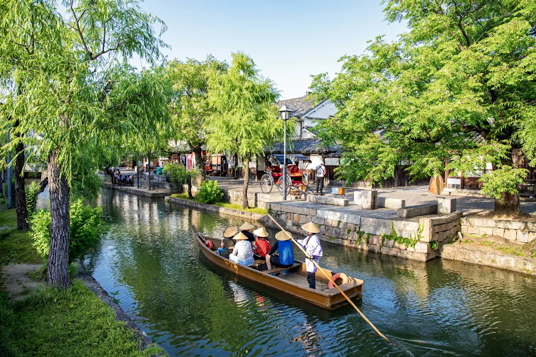 Der Fluss Kurashiki in Kurashiki