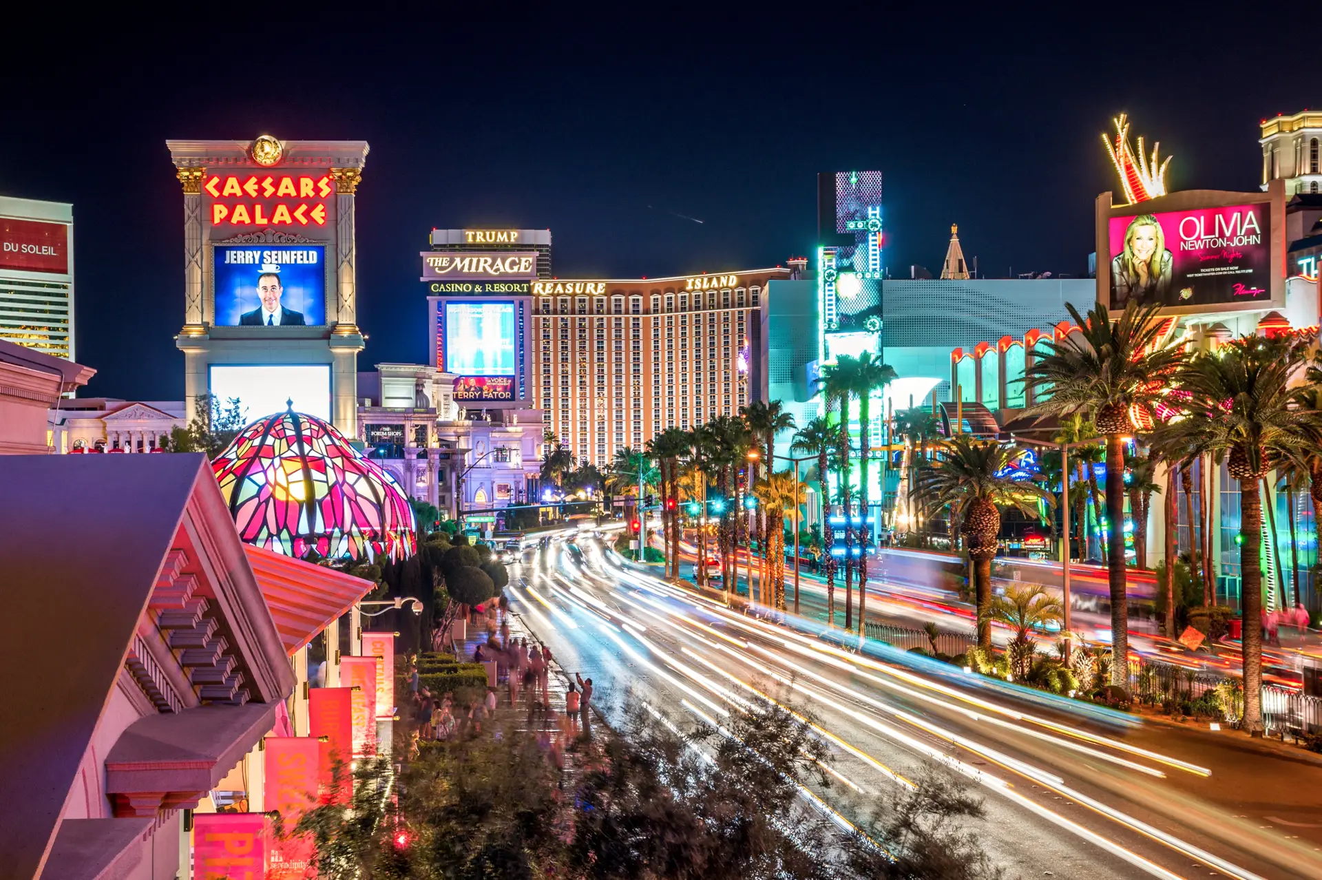 Eine Straße in Las Vegas. Nevada, USA.