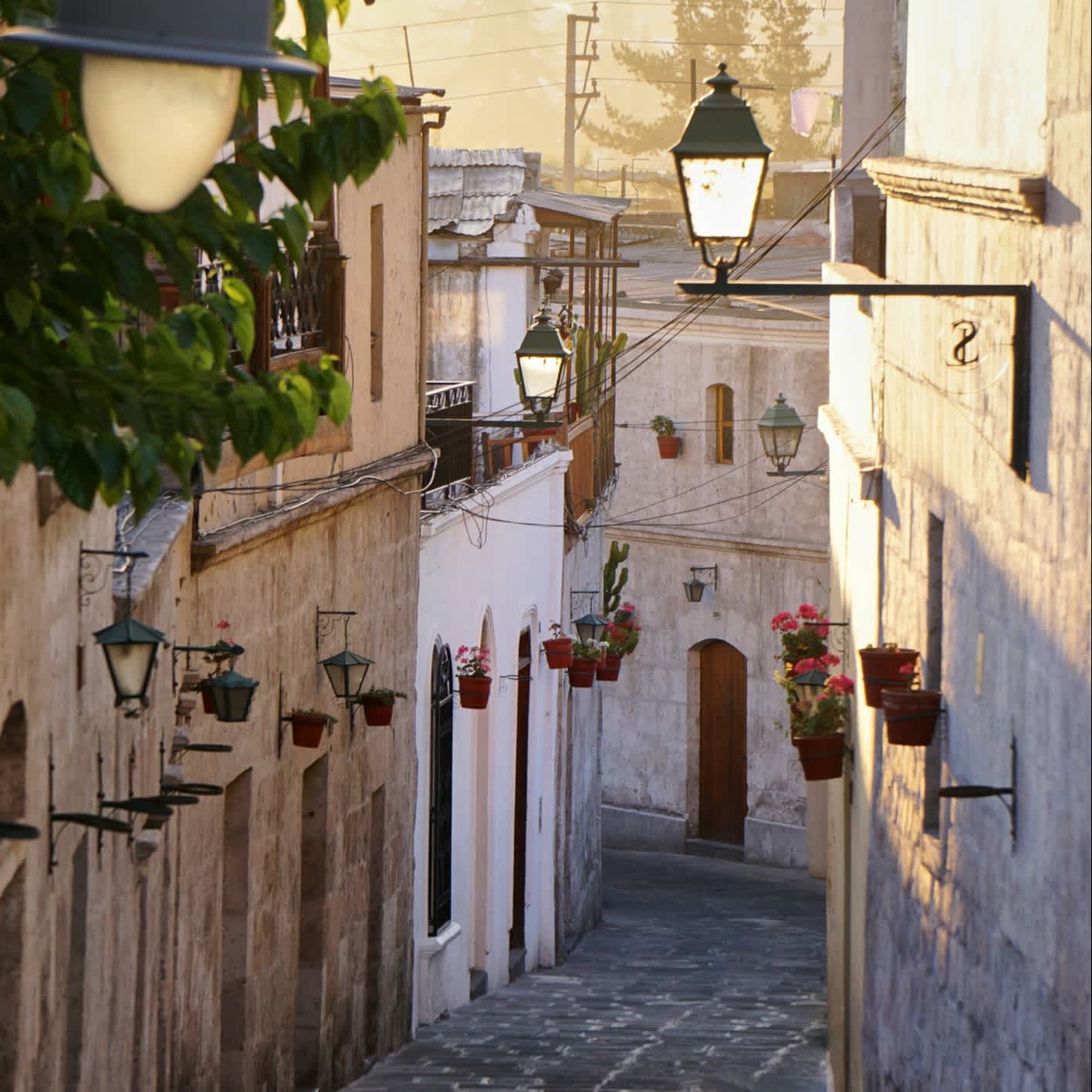 Vue sur une ruelle d'Arequipa au Pérou