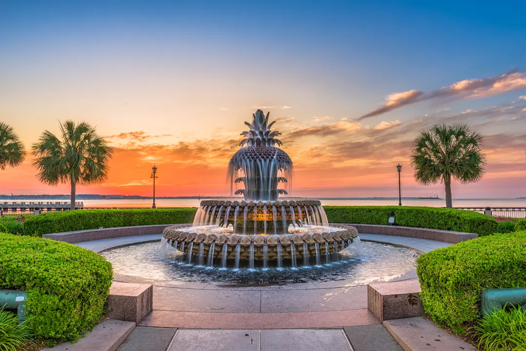 Ananasbrunnen, Charleston Charleston, South Carolina, USA-Brunnen