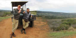 A happy couple pictured on their tailor-made safari tour