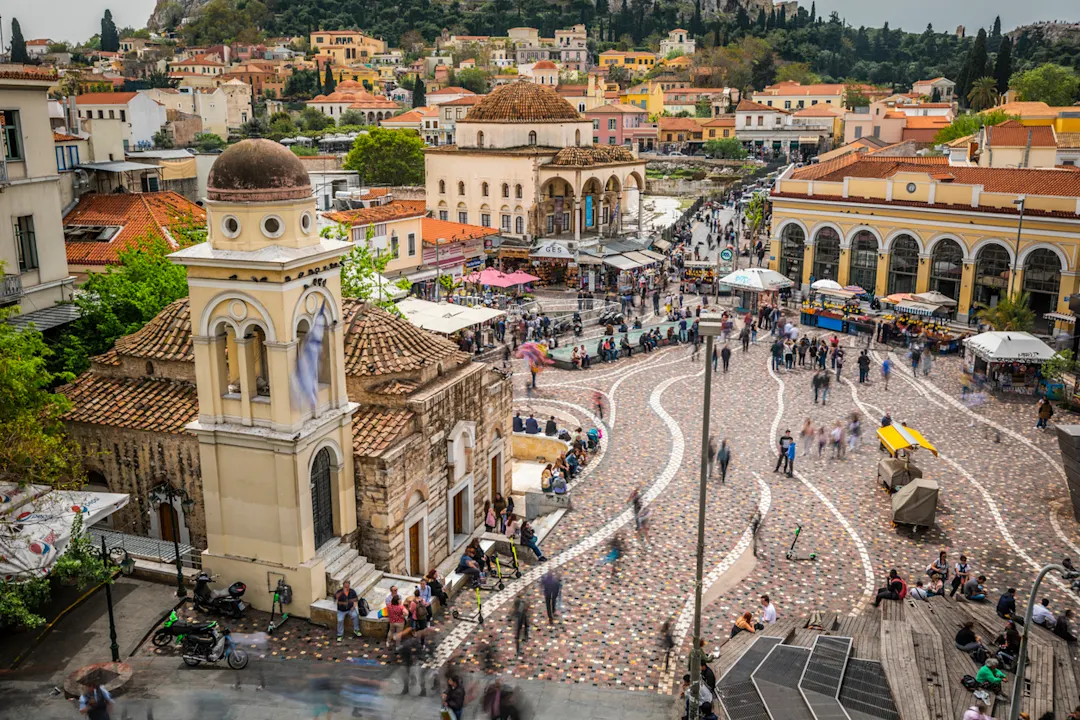 Monastiraki-Platz in Athen, Griechenland 