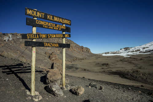 Stella Point bei einer Kilimandscharo Besteigung