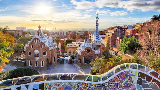 Parc Guell in Barcelona Spain