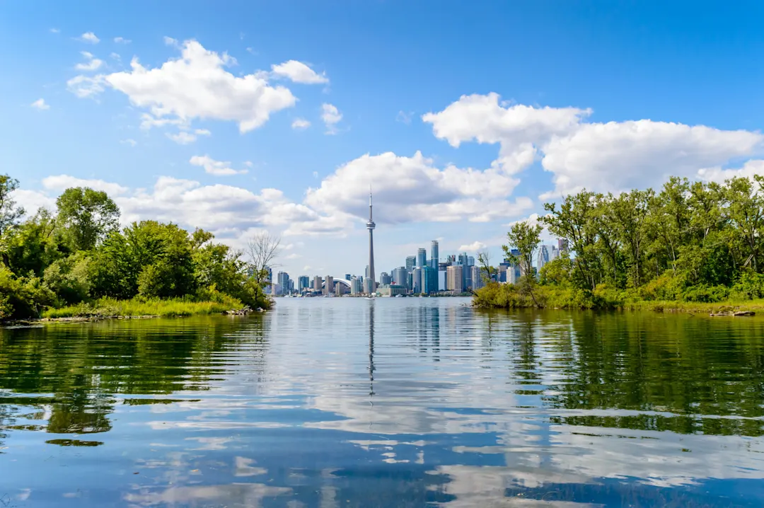 Toronto_Ontario_Kanada Stadtbild von Toronto von den Toronto Islands aus.