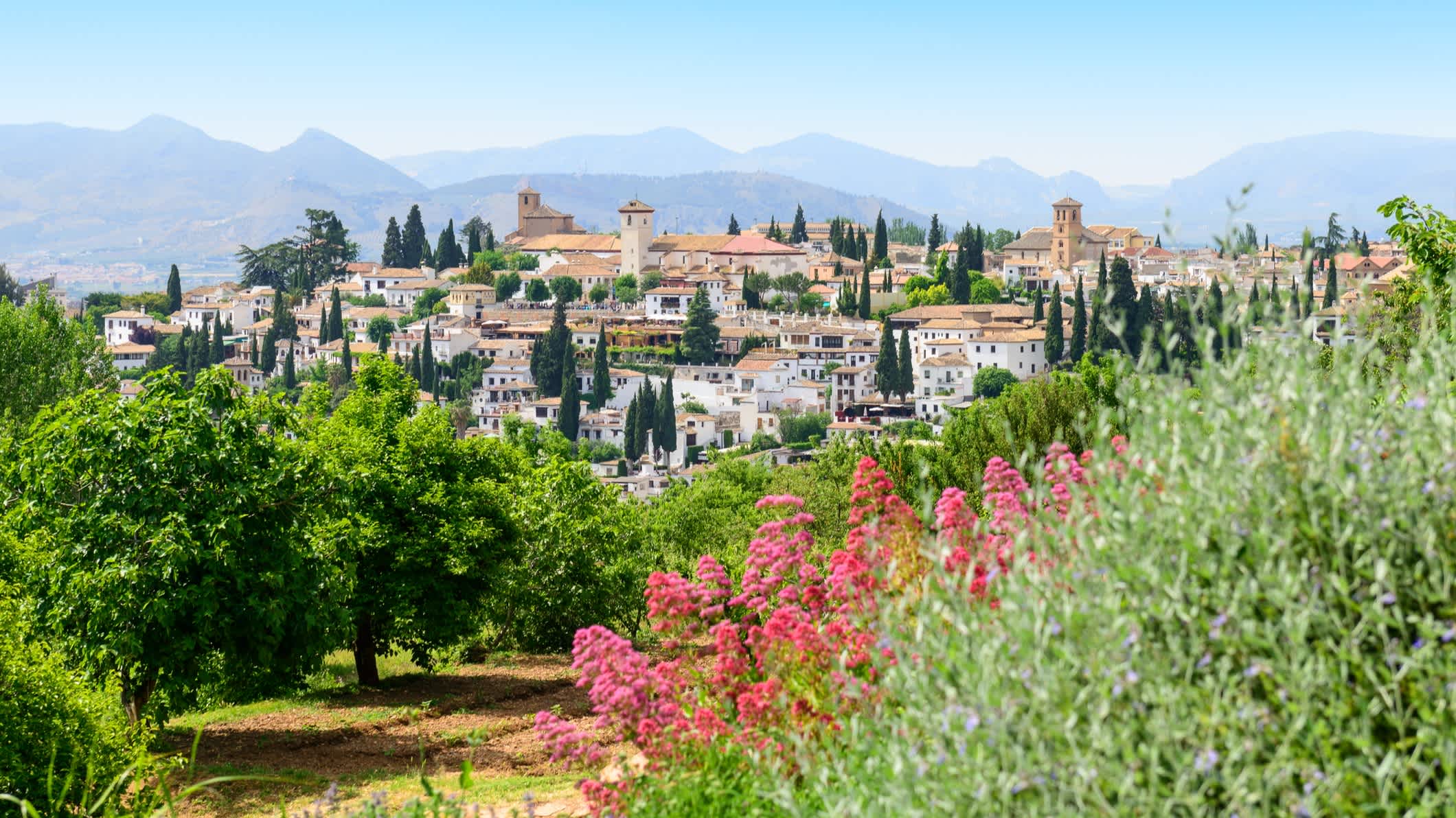 Ansicht der Altstadt von Granada, Spanien