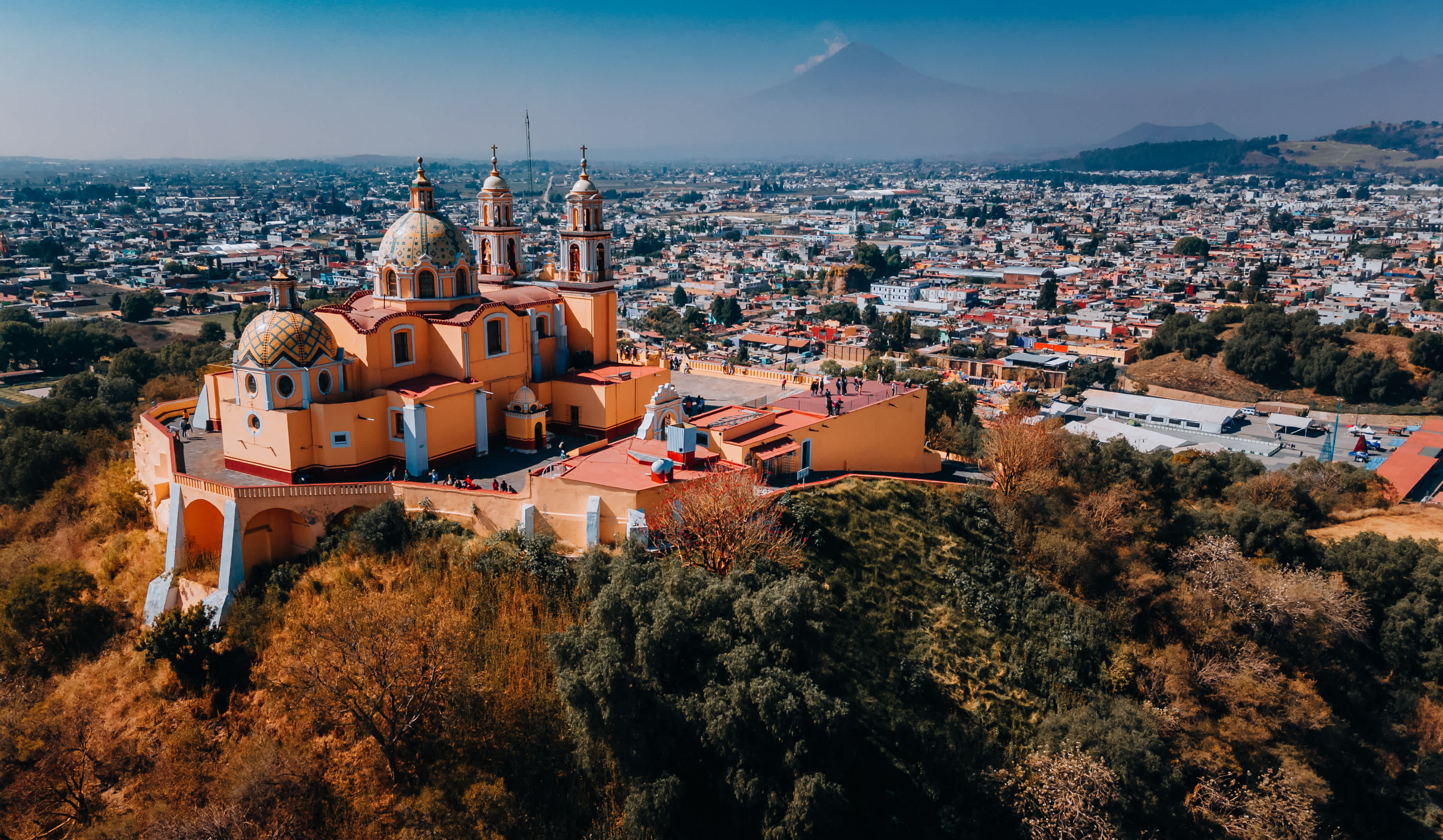 Luftaufnahme der Stadt Puebla