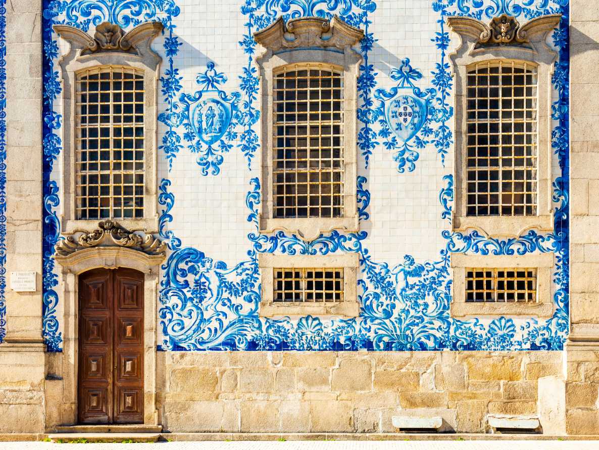 Europe, Portugal, tiled walls of a city