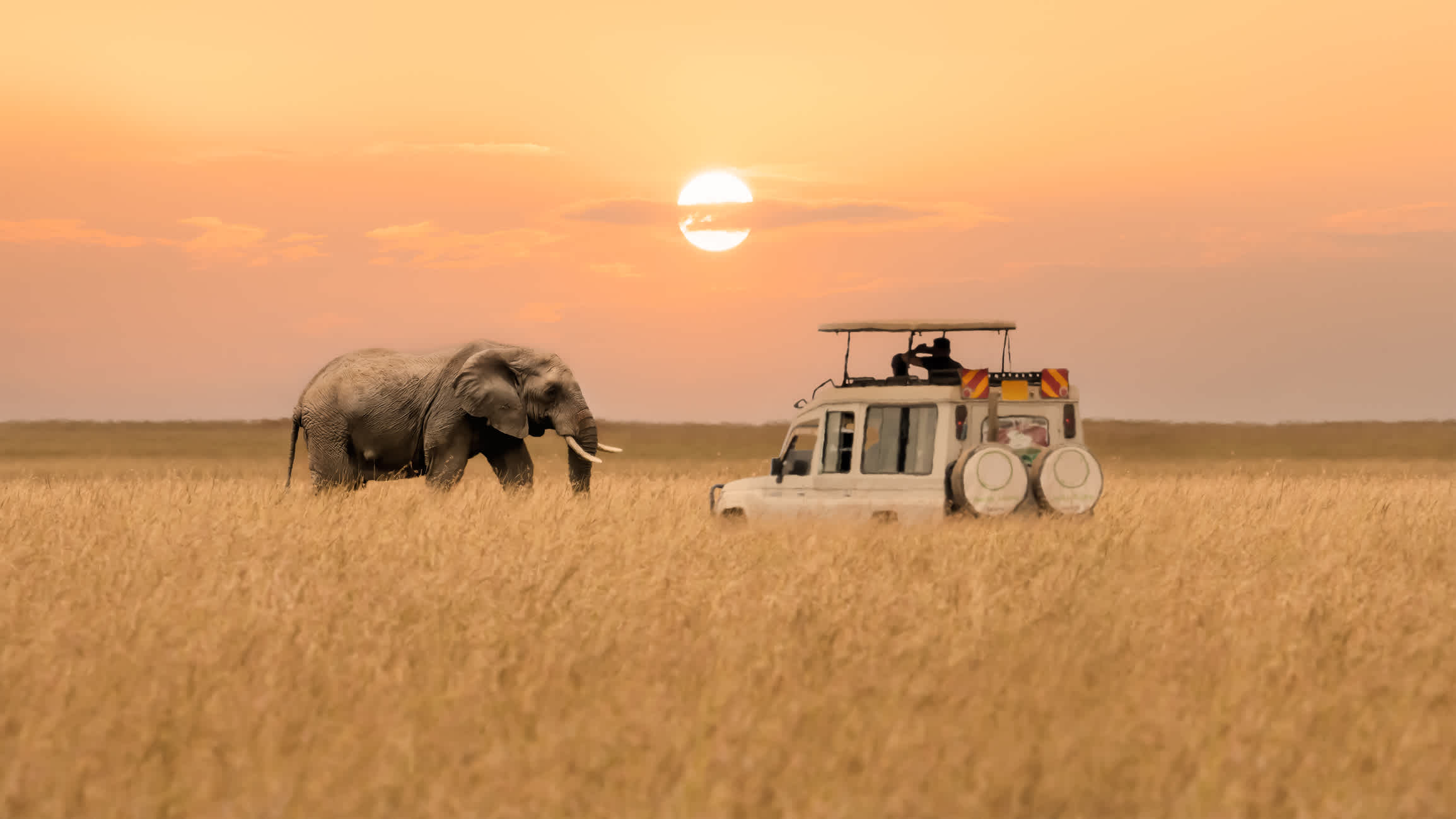 Sonnenuntergang im Masai Mara National Reserve Kenia