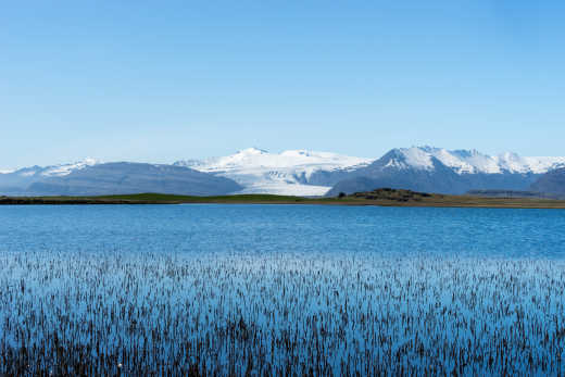 Flaajökull Gletscher im Vatnajokull Nationalpark, Island. 

