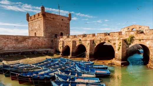 De haven van Essaouira in Marokko