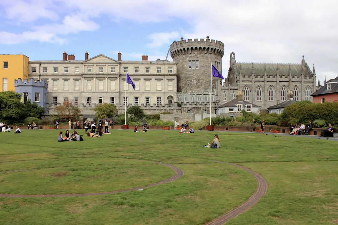 Dublin Castle, Dublin, Irland Blick vom Park vor dem Dublin Castle in Irland
