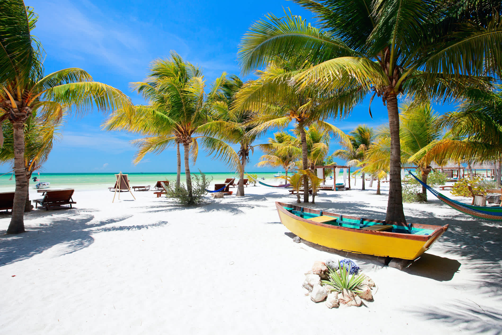Traumstrand in Holbox in Mexiko