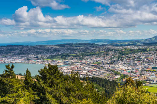 Die Stadt von Dunedin von Signal Hill gesehen, Neuseeland.
