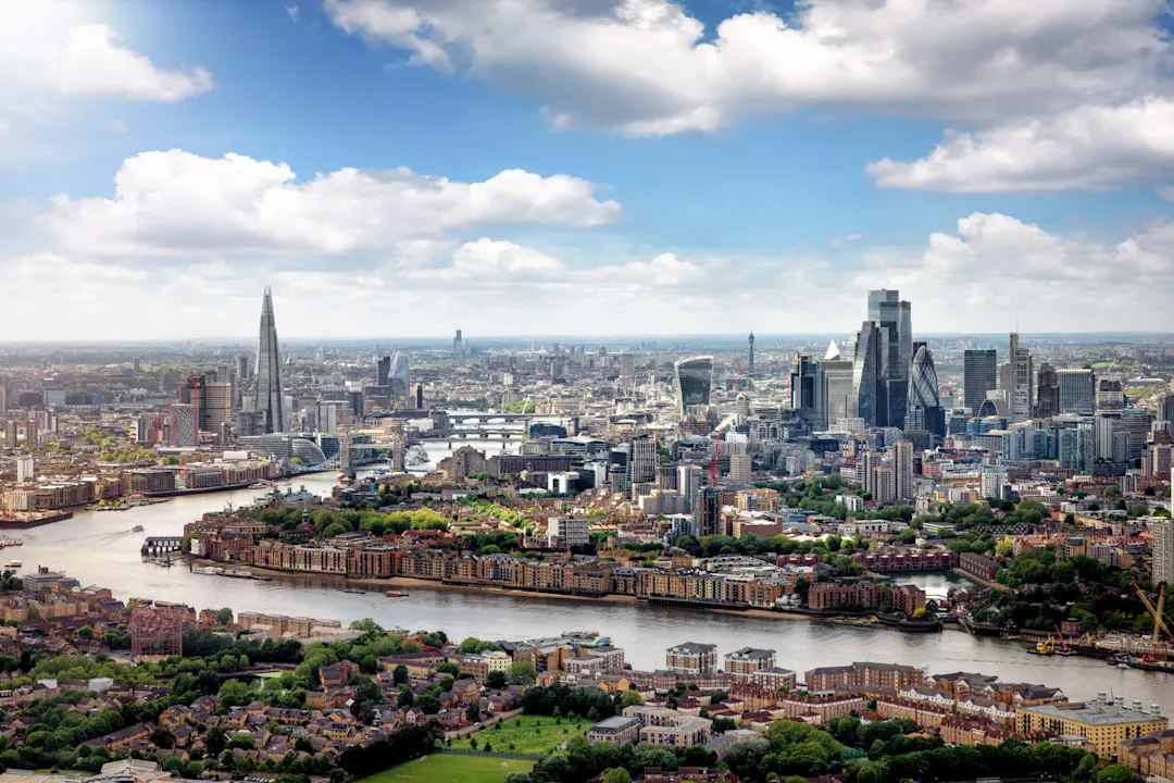 Die Skyline von London als Panorama.