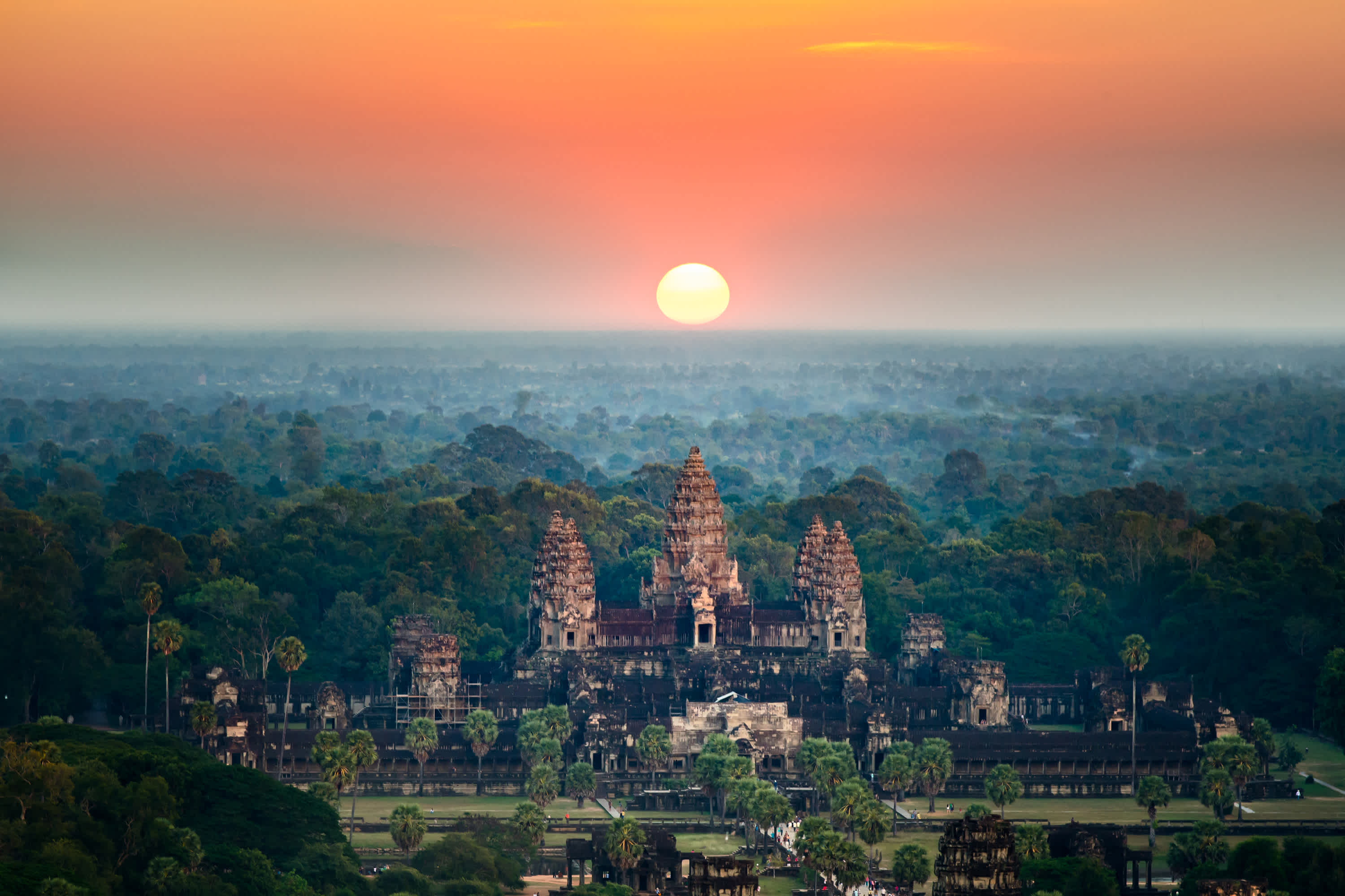 Angkor Wat bei Sonnenaufgang. Siem Reap, Kambodscha