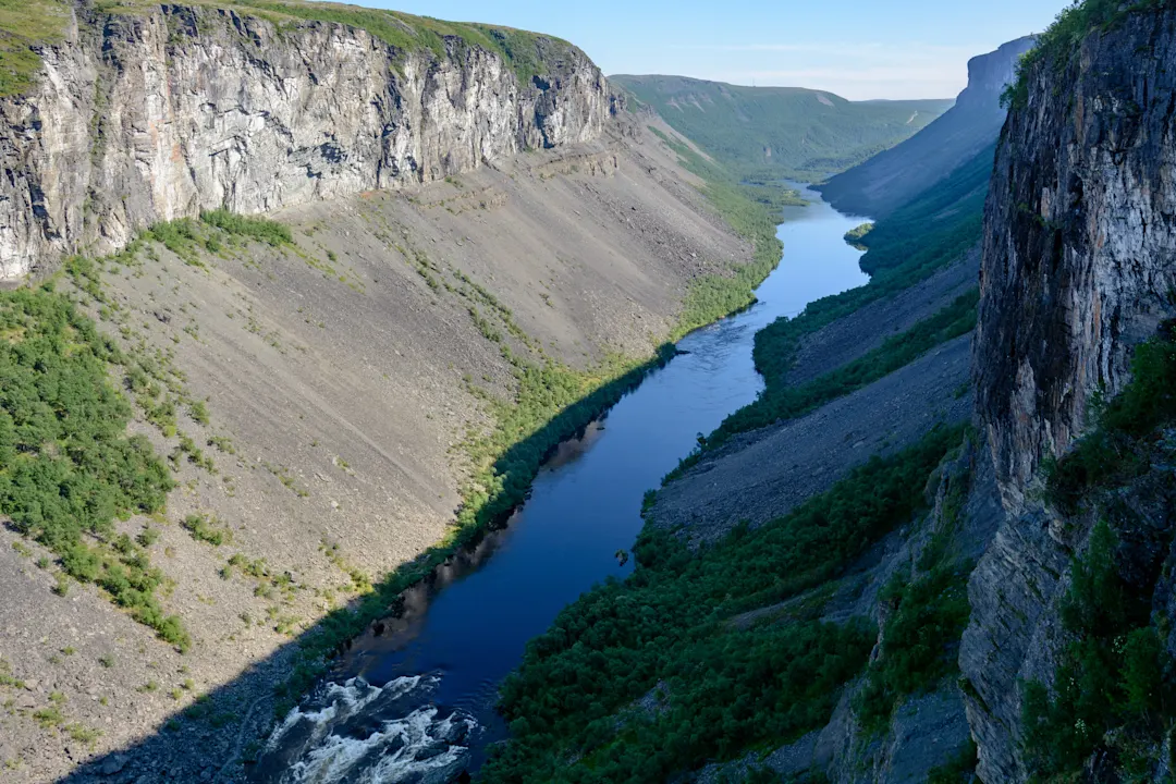 Blick auf den Alta Canyon, Lappland, Norwegen.