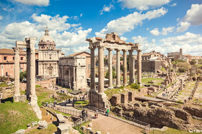 Rom, Italien Die Ruinen des Forum Romanum in Rom, Italien.