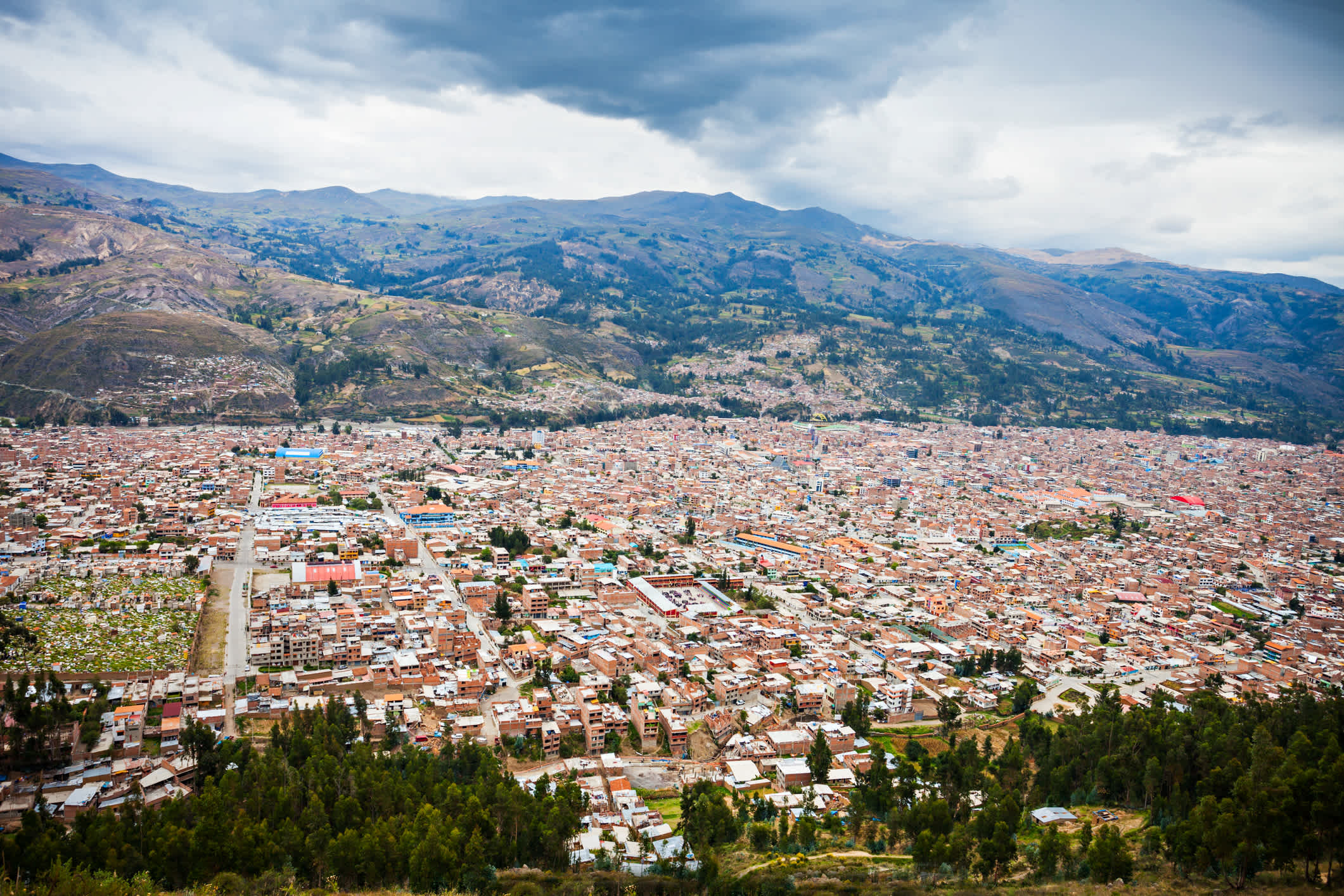 Huaraz Luftaufnahme