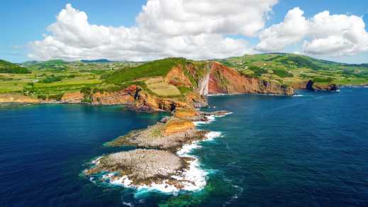 Contendas-Inseln an der Küste der Insel Terceira auf den Azoren, Portugal. 