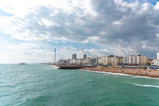 Uitzicht op de kust van Brighton - te beleven tijdens een vakantie in Brighton