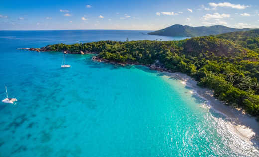 Anse Lazio Strand auf der Insel Praslin, Seychellen