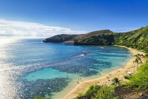 Berühmte Bucht auf Hawaii im Osten von Honolulu